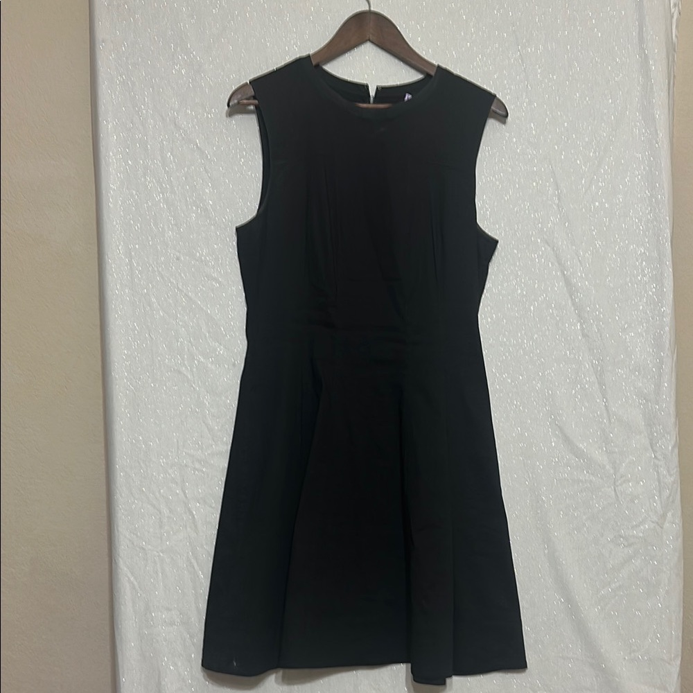 Theory Black Sleeveless A-Line Dress